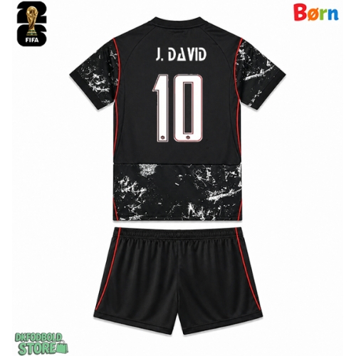 Canada Jonathan David #10 Replika Babytøj Udebanesæt Børn VM 2026 Kortærmet (+ Korte bukser)